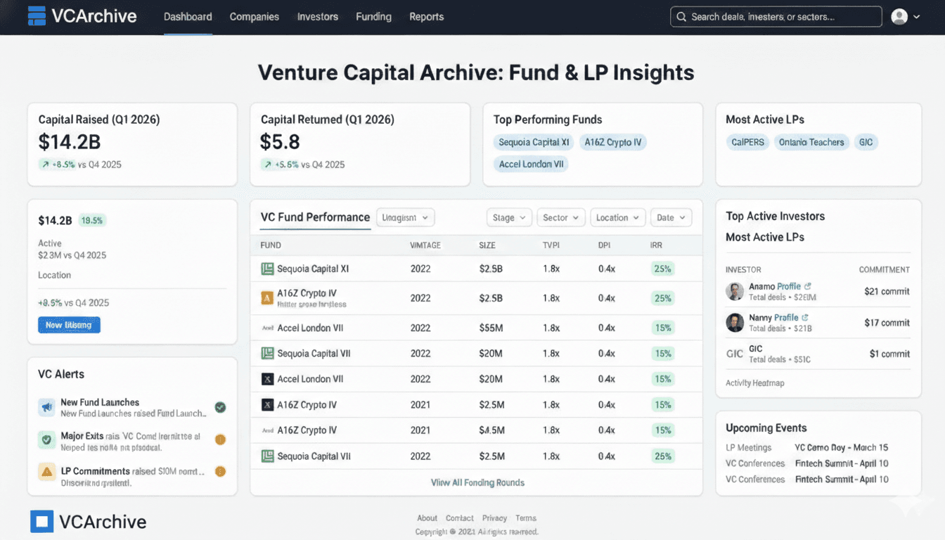 Venture Capital Archive Dashboard