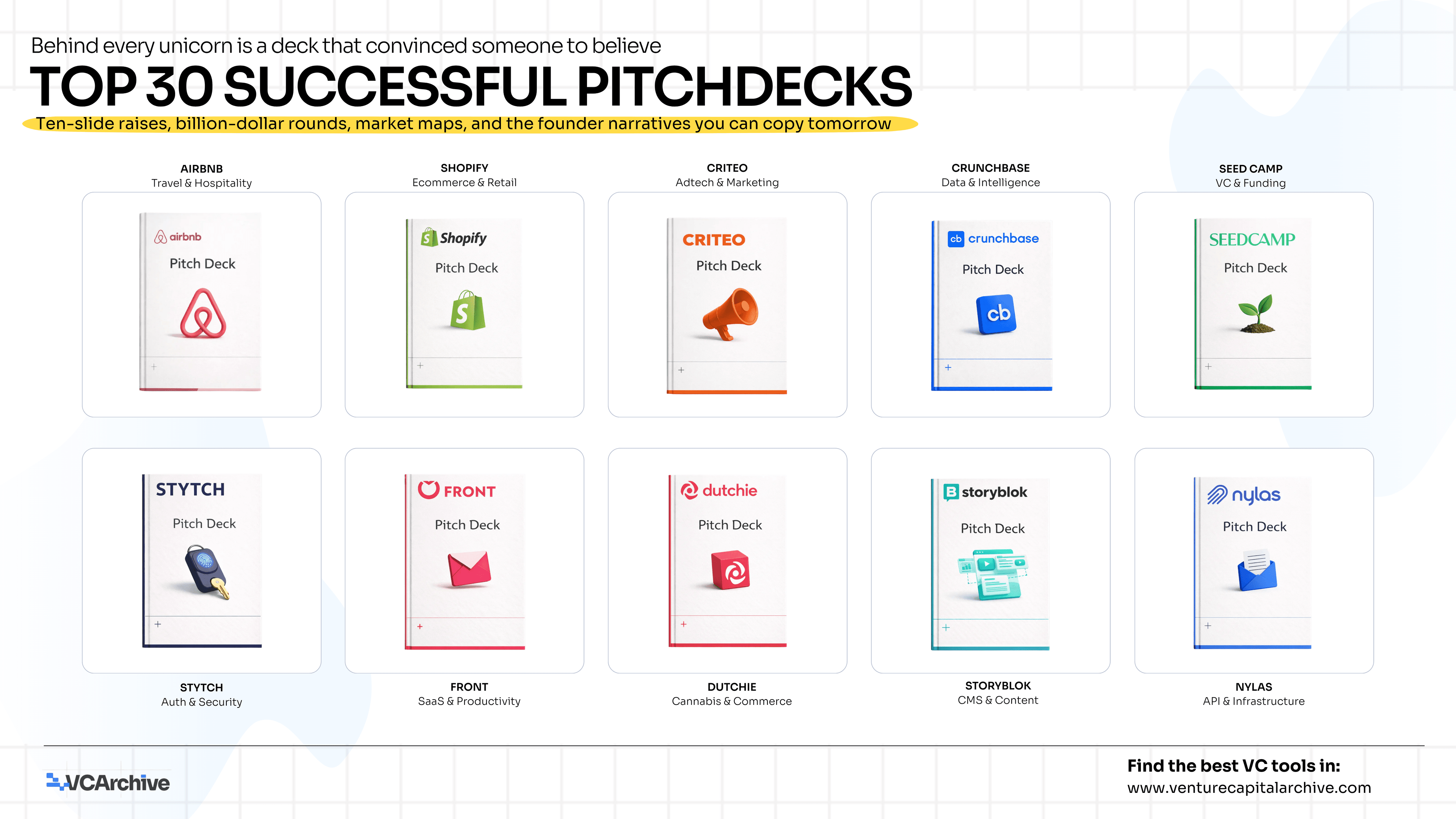 Top 30 Startup Pitch Decks to Model Yours On